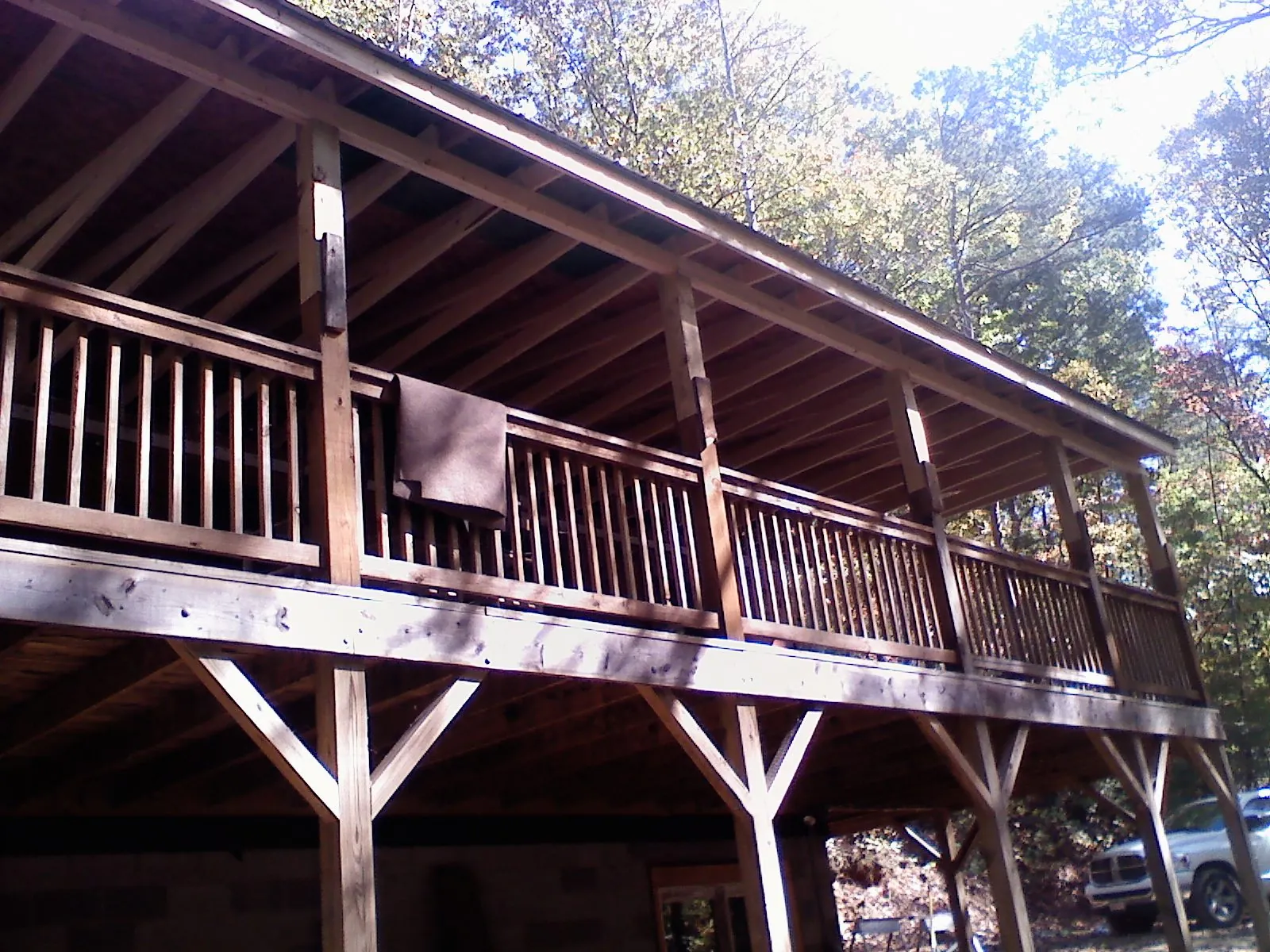 Timber framing under a new elevated porch and deck — Roof Leak Repair in Alsip by Roofing Brothers